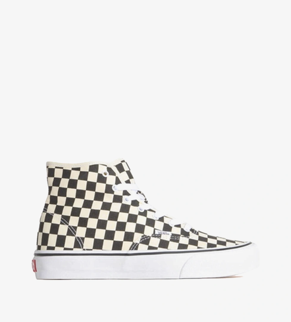 Vans Authentic Hi 2.0 Checkerboard Kadın Siyah Sneaker