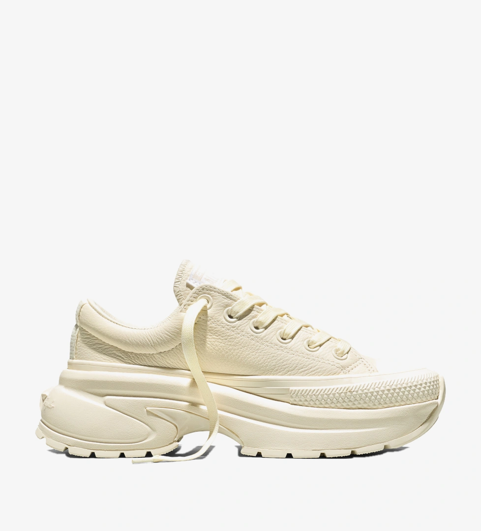 Converse Run Star Crush Deri Unisex Krem Sneaker