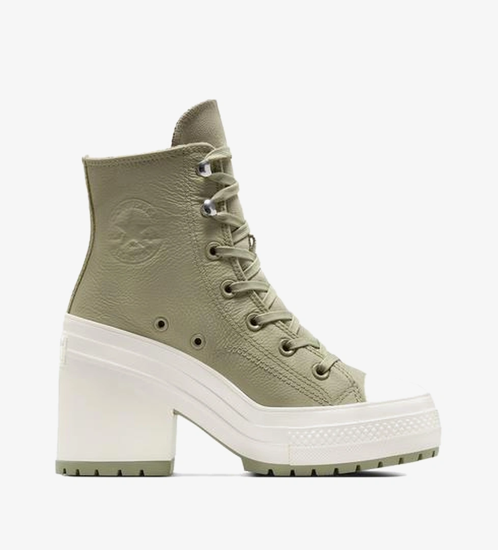 Converse Converse Chuck 70 De Luxe Heel Unisex Haki Deri Platform Sneaker SuperStep'te! Haki - 1. görsel