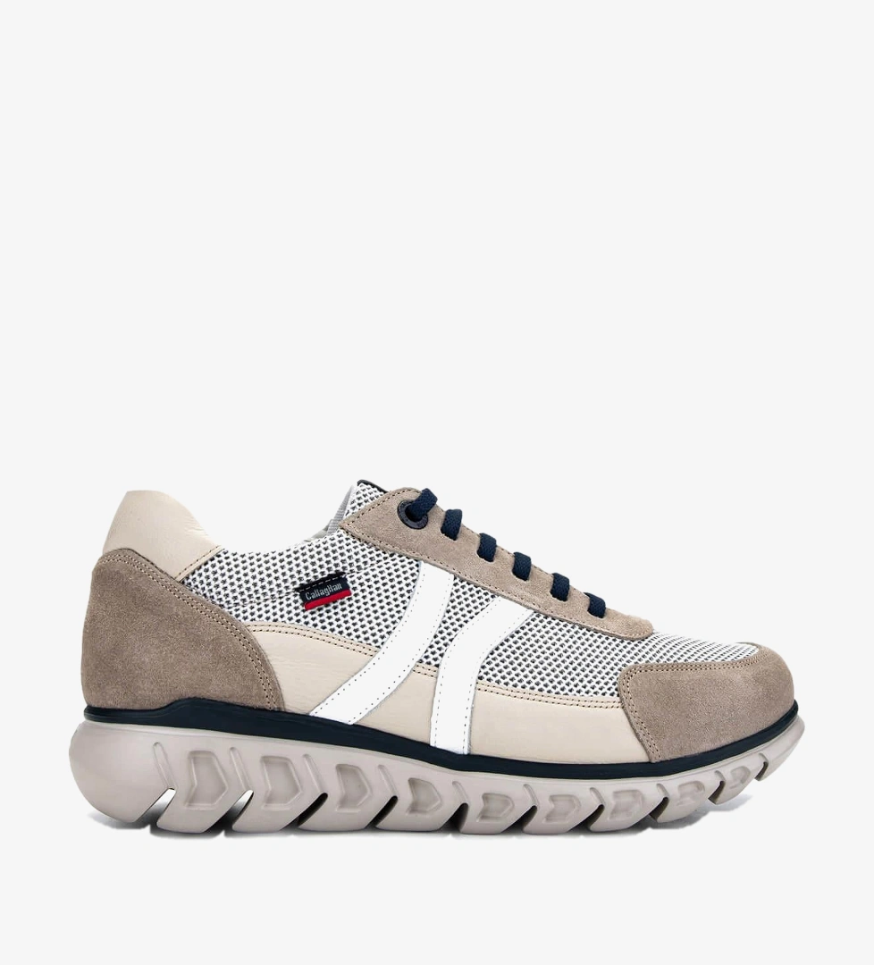 Callaghan Erkek Deri & Tekstil Bej/Beyaz Sneakers & Spor Ayakkabı