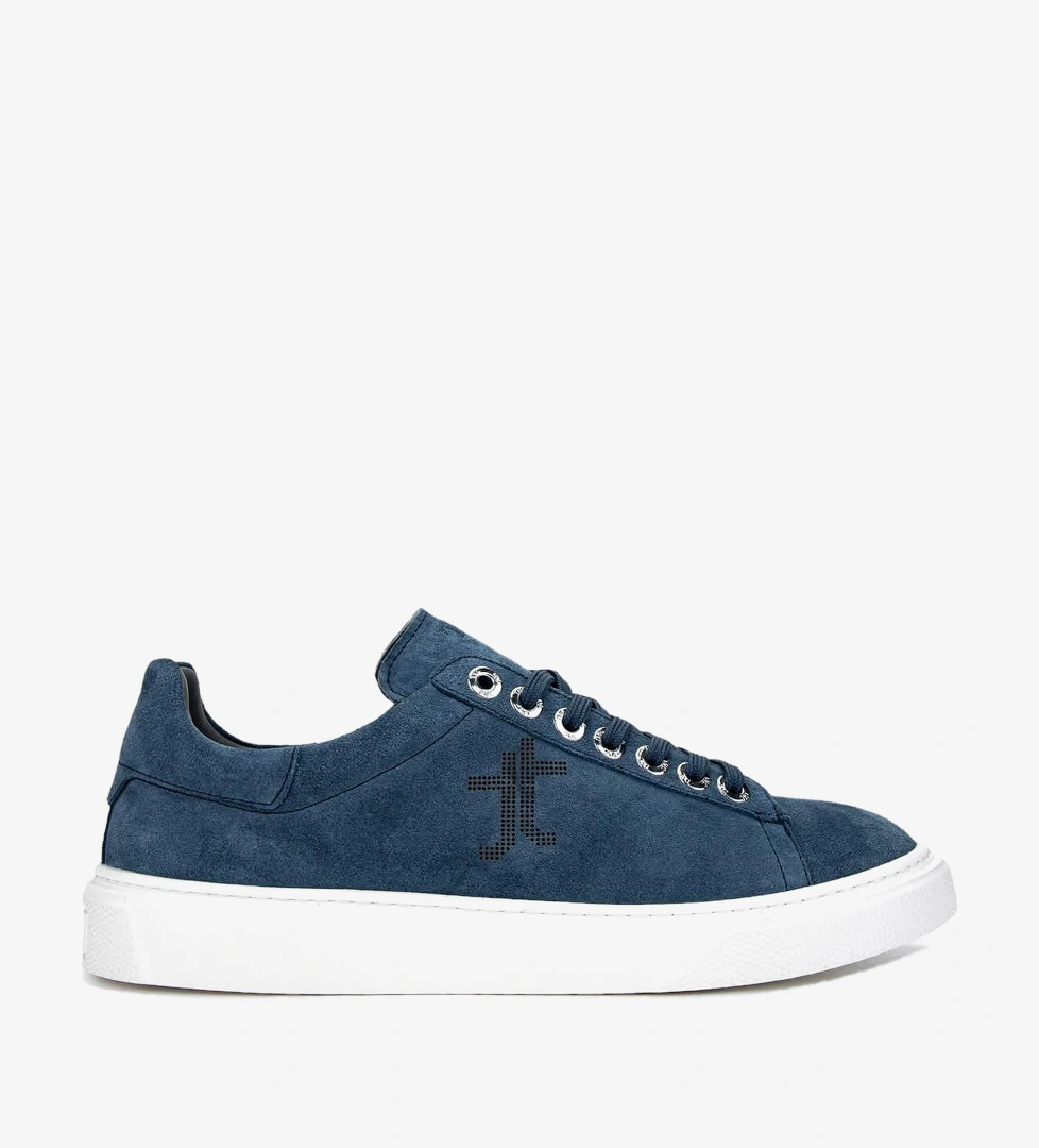 Tamer Tanca Erkek Hakiki Deri Mavi Sneakers & Spor Ayakkabı
