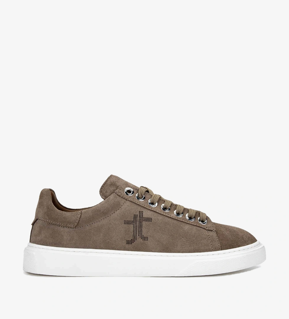 Tamer Tanca Erkek Hakiki Deri Bej Süet Sneakers & Spor Ayakkabı