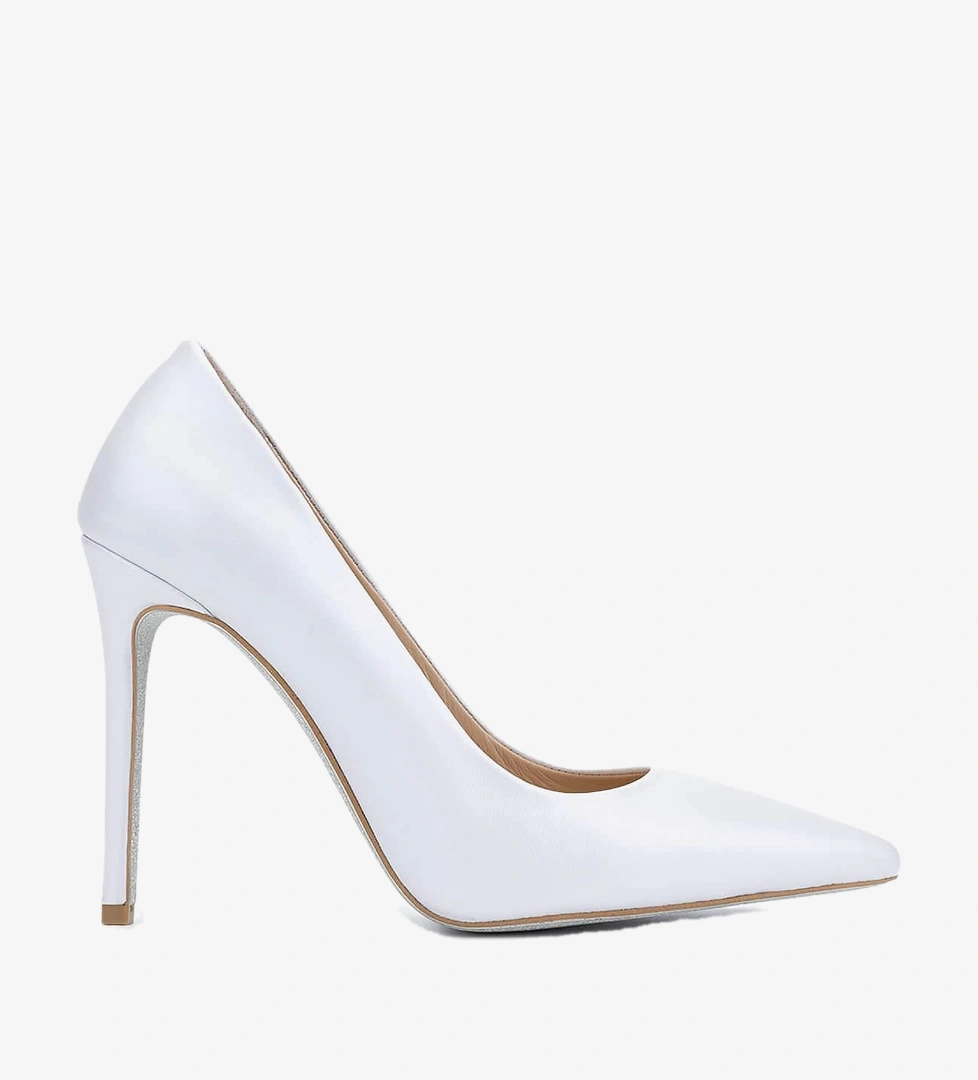 Tamer Tanca Siyah Rugan Tamer Tanca Hakiki Deri Kadın Topuklu Ayakkabı