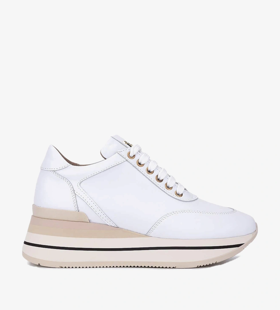 Tamer Tanca Kadın Hakiki Deri Krem Sneakers & Spor Ayakkabı