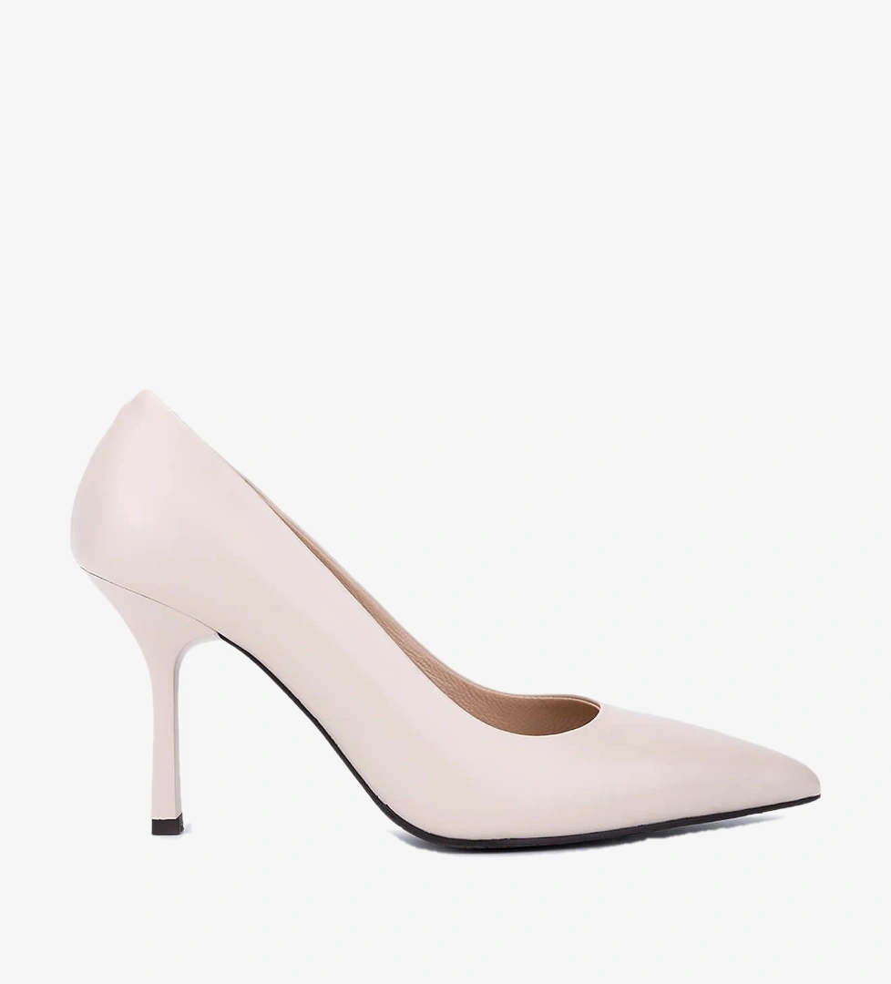 Tamer Tanca Siyah Kırışık Rugan Tamer Tanca Hakiki Deri Kadın Topuklu Ayakkabı