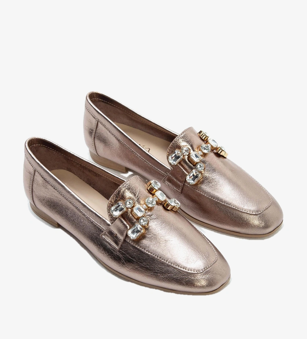 Tamer Tanca Yeşil Tamer Tanca Hakiki Kadın Deri Loafer Ayakkabı