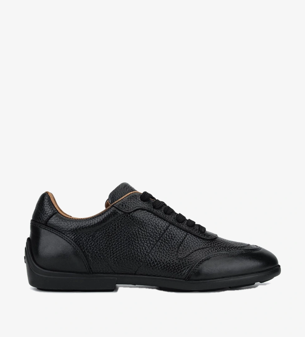 Tamer Tanca Erkek Hakiki Deri Siyah Sneakers & Spor Ayakkabı