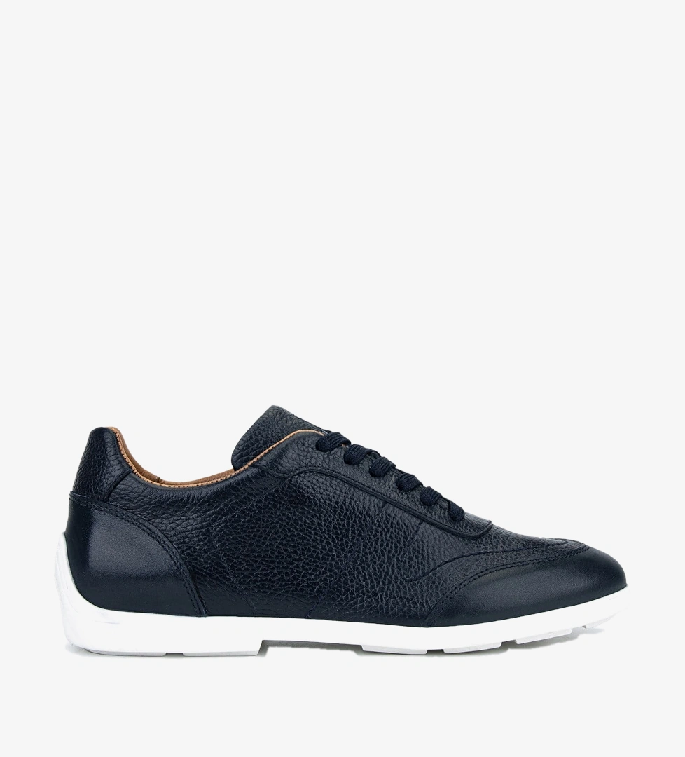 Tamer Tanca Erkek Hakiki Deri Lacivert Sneakers & Spor Ayakkabı