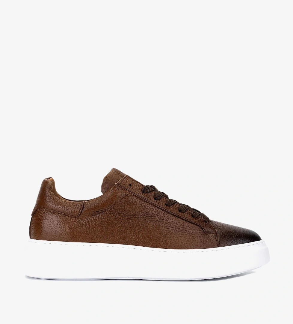 Tamer Tanca Erkek Hakiki Deri Kahverengi Sneakers & Spor Ayakkabı