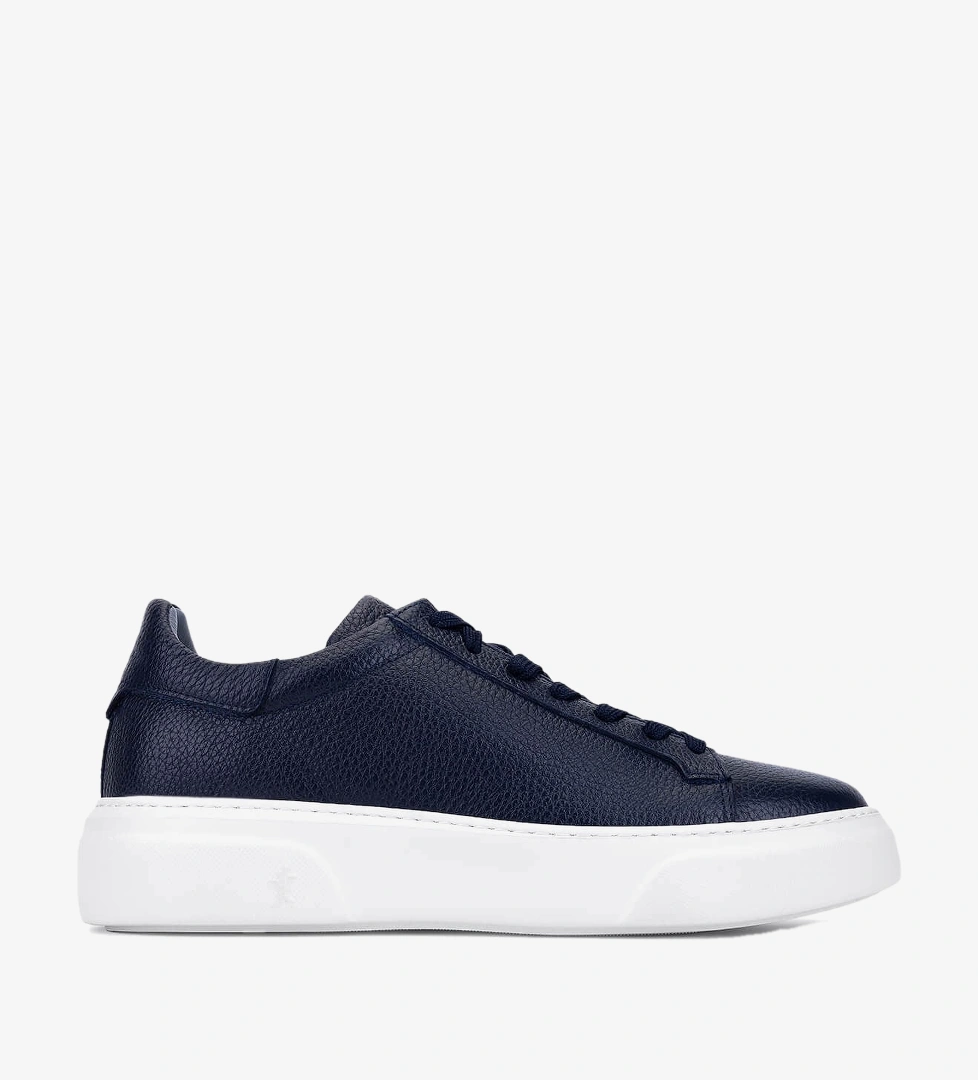 Tamer Tanca Erkek Hakiki Deri Lacivert Sneakers & Spor Ayakkabı