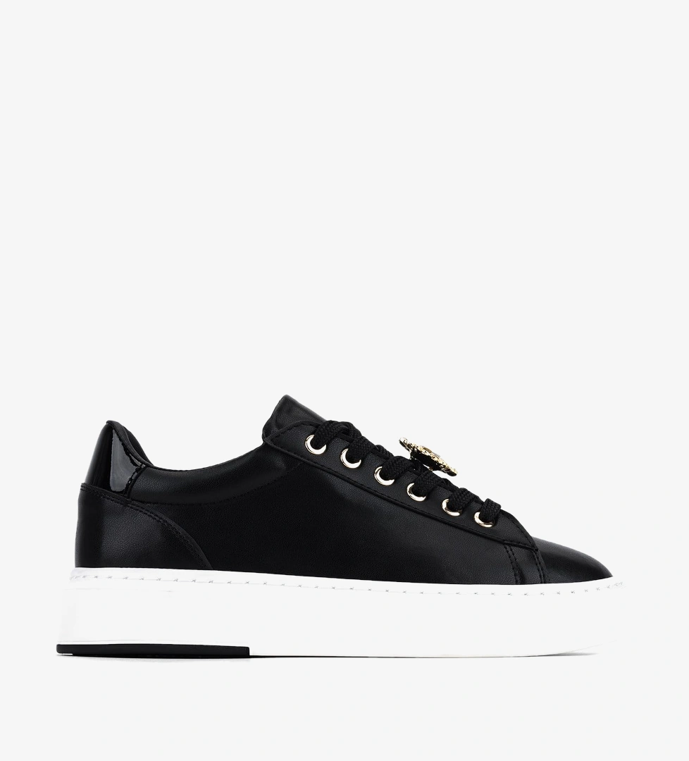 Tamer Tanca Kadın Suni Deri Siyah Sneakers & Spor Ayakkabı