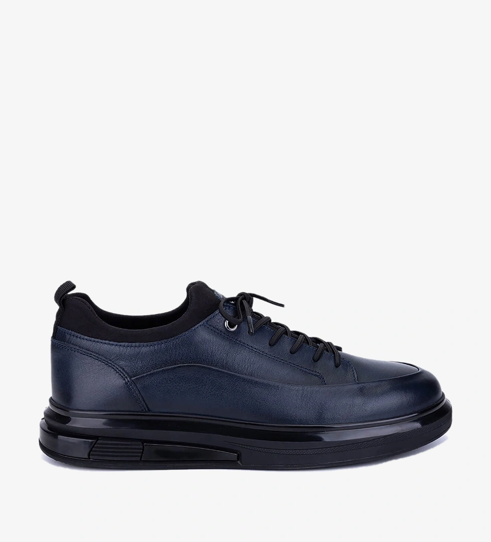 Tamer Tanca Erkek Hakiki Deri Lacivert Sneakers & Spor Ayakkabı