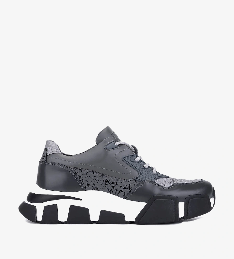 Tamer Tanca Erkek Hakiki Deri Gri Sneakers & Spor Ayakkabı
