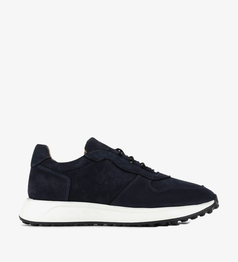 Tamer Tanca Erkek Hakiki Deri Lacivert Nubuk Sneakers & Spor Ayakkabı