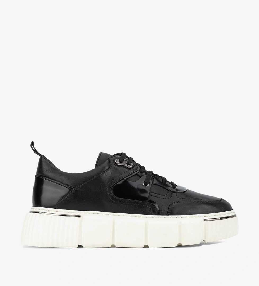 Tamer Tanca Erkek Hakiki Deri Siyah Sneakers & Spor Ayakkabı