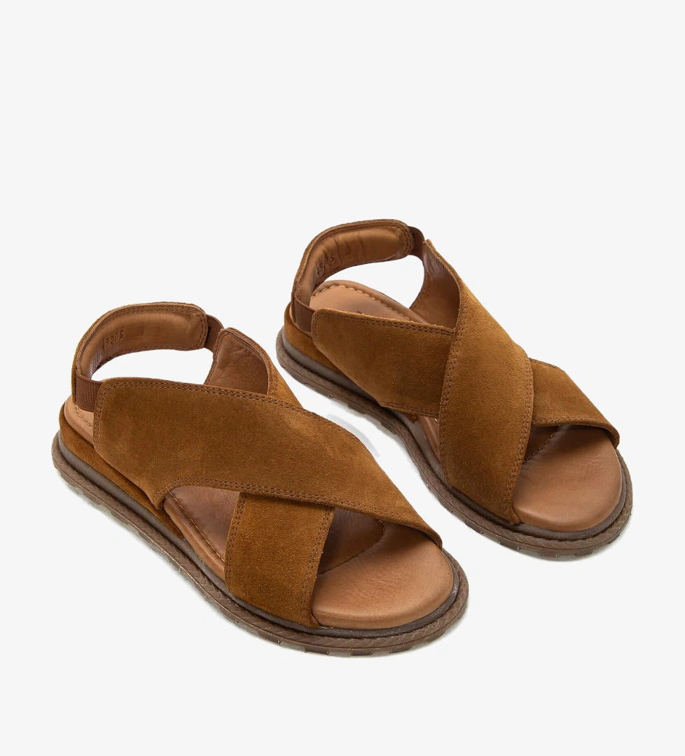 Tamer Tanca Bej Tamer Tanca Vegan Kadın Düz Sandalet