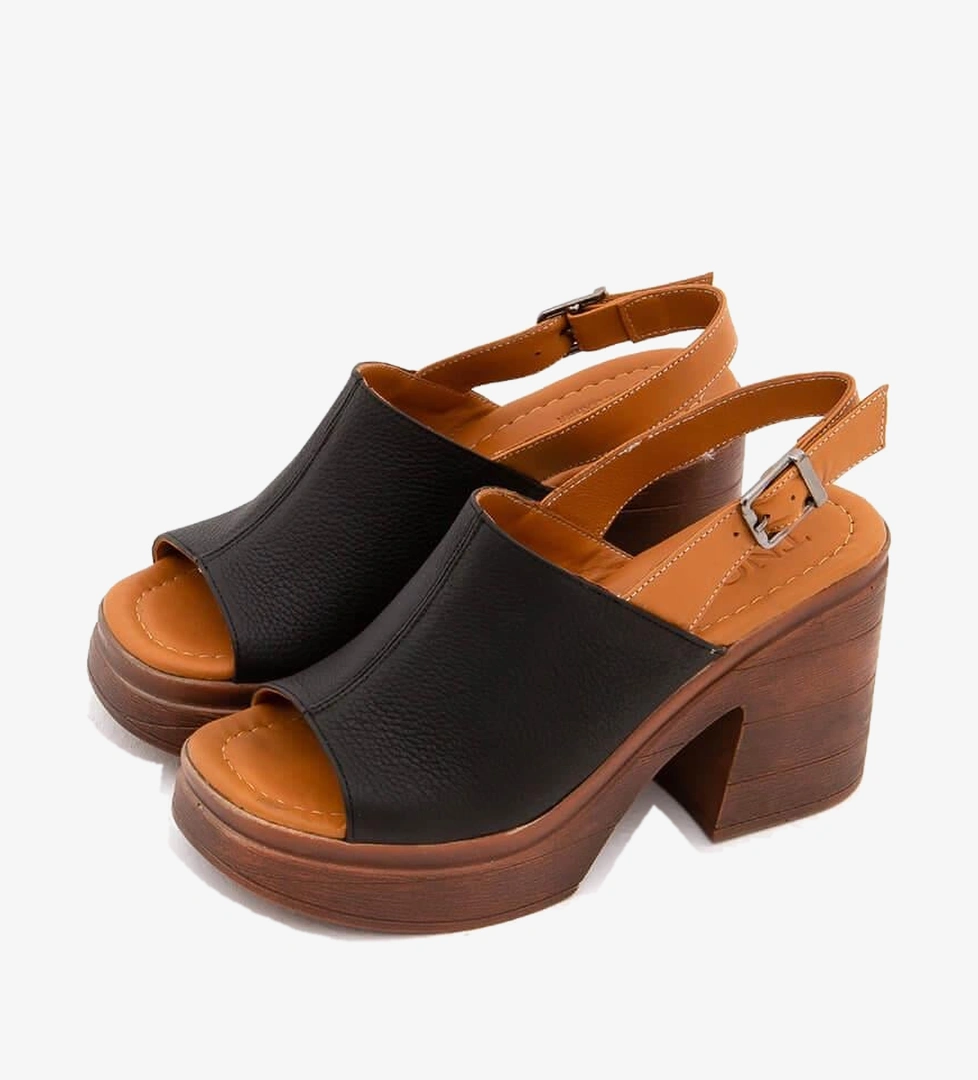 Tamer Tanca Vizon Tamer Tanca Hakiki Kadın Deri Topuklu Sandalet