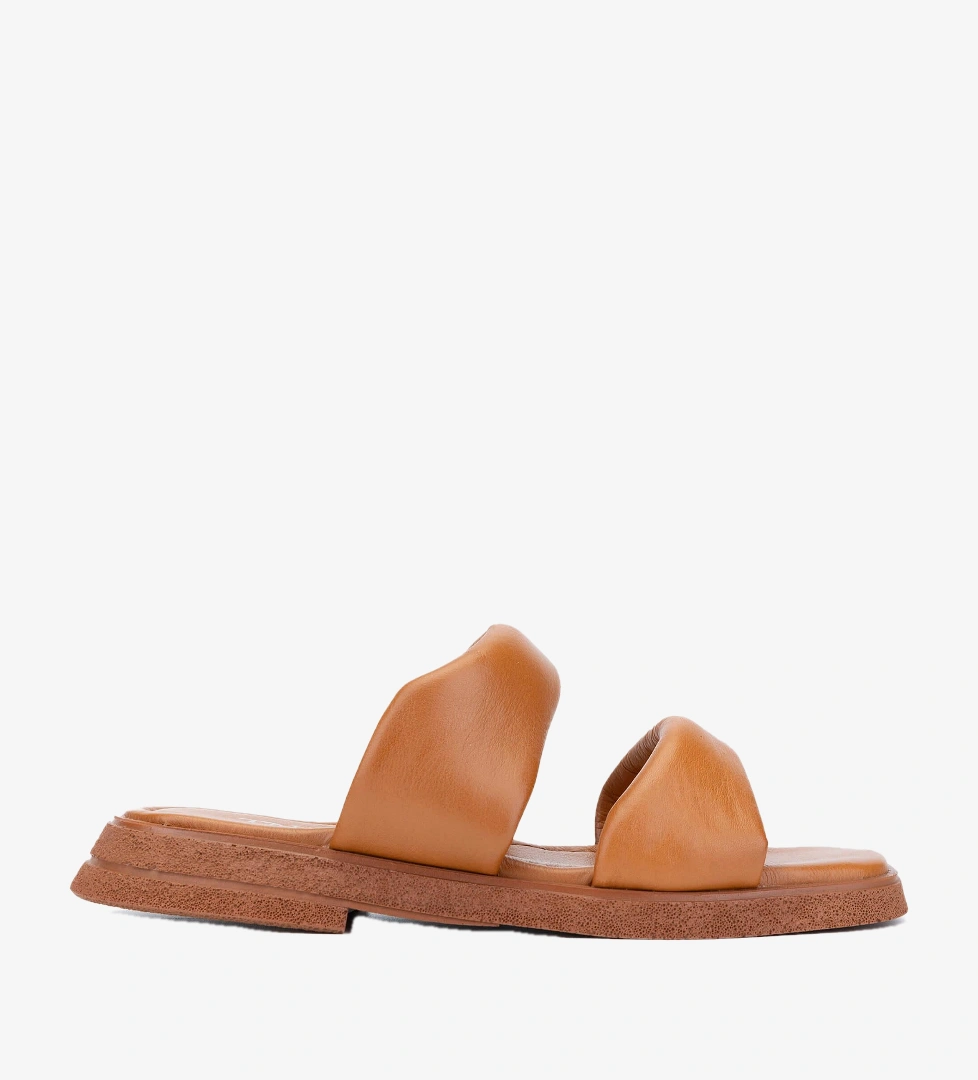 Tamer Tanca Siyah Tamer Tanca Hakiki Kadın Deri Düz Terlik