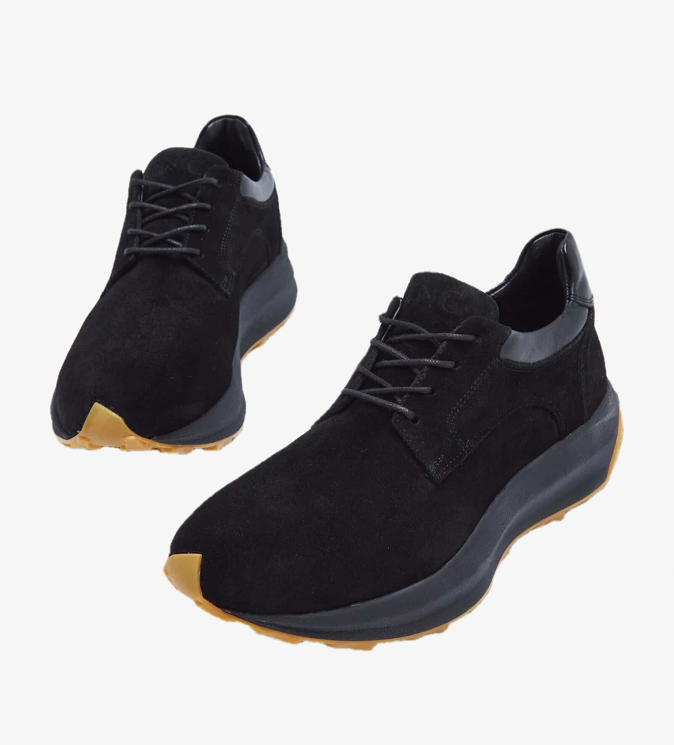 Tamer Tanca Lacivert Tamer Tanca Hakiki Erkek Deri Sneakers Spor Ayakkabı