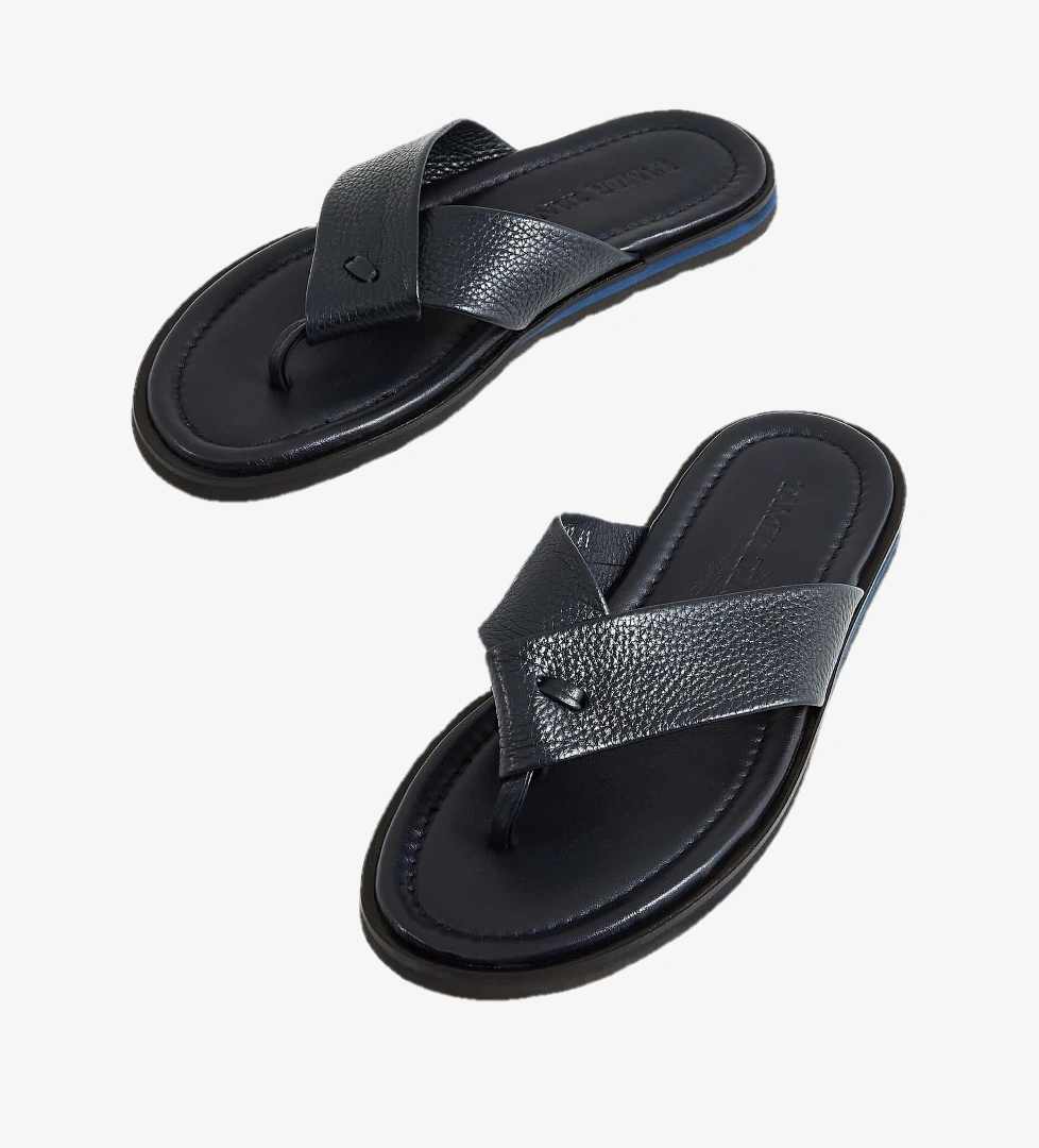 Tamer Tanca Taba Floter Tamer Tanca Hakiki Deri Erkek Parmak Arası Terlik