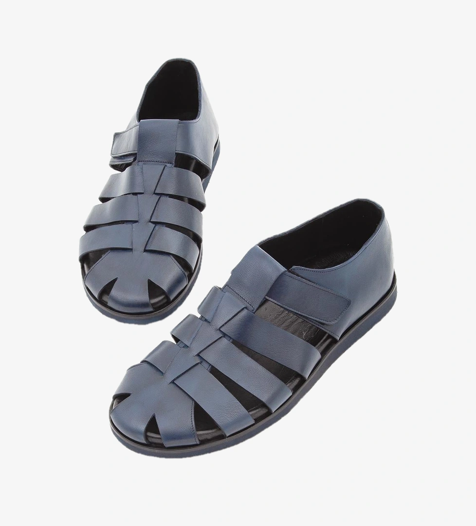 Tamer Tanca Siyah Tamer Tanca Hakiki Erkek Deri Günlük Sandalet