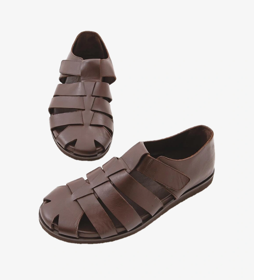 Tamer Tanca Siyah Tamer Tanca Hakiki Erkek Deri Günlük Sandalet