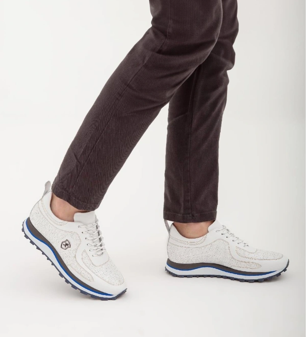 Tamer Tanca Lacivert Tamer Tanca Hakiki Erkek Deri Casual Ayakkabı