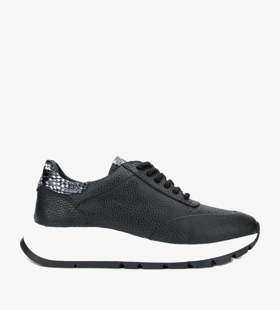 Tamer Tanca Kadın Hakiki Deri Siyah Sneakers & Spor Ayakkabı