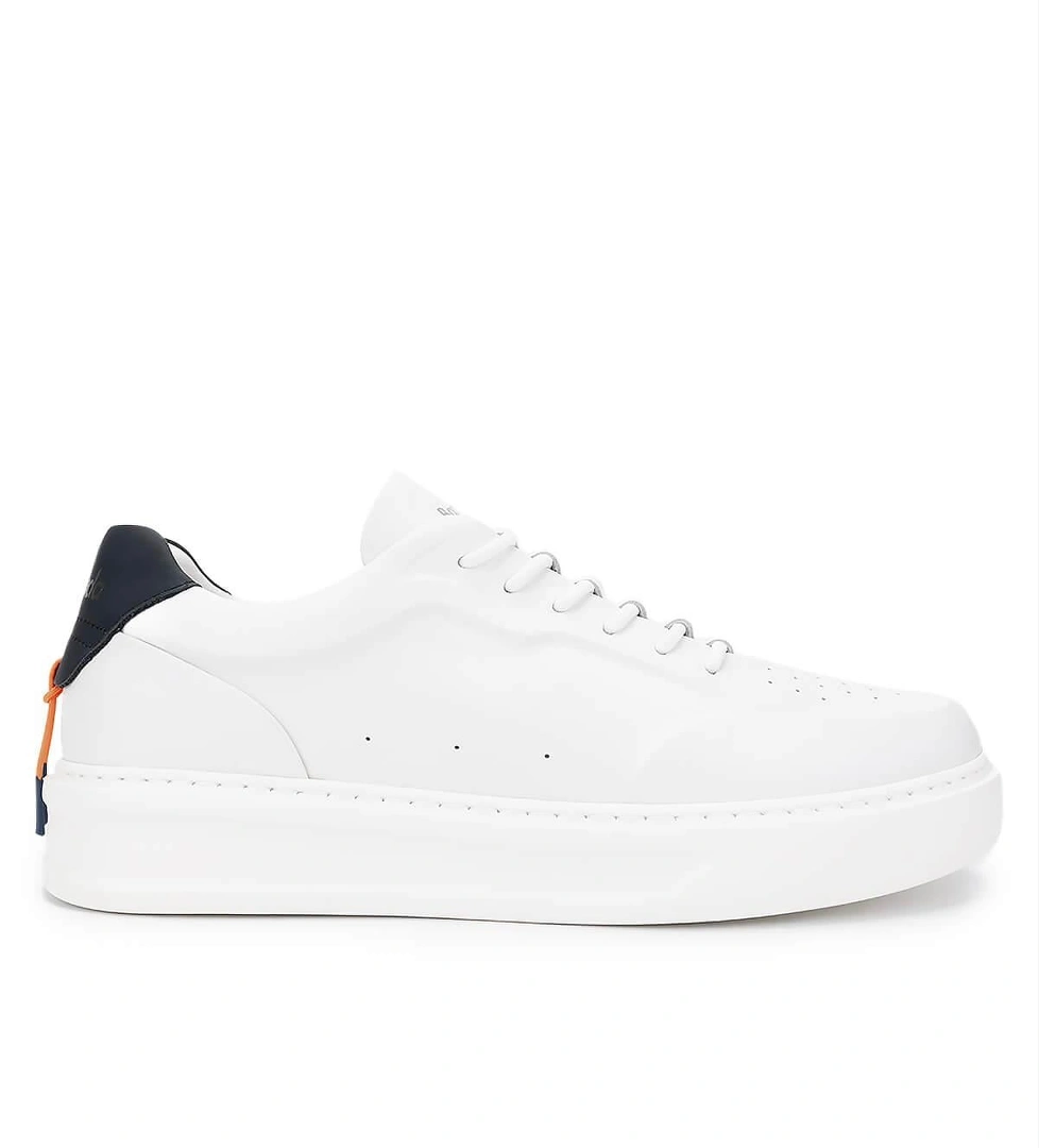 Barracuda Erkek Hakiki Deri Beyaz/Siyah Sneakers & Spor Ayakkabı