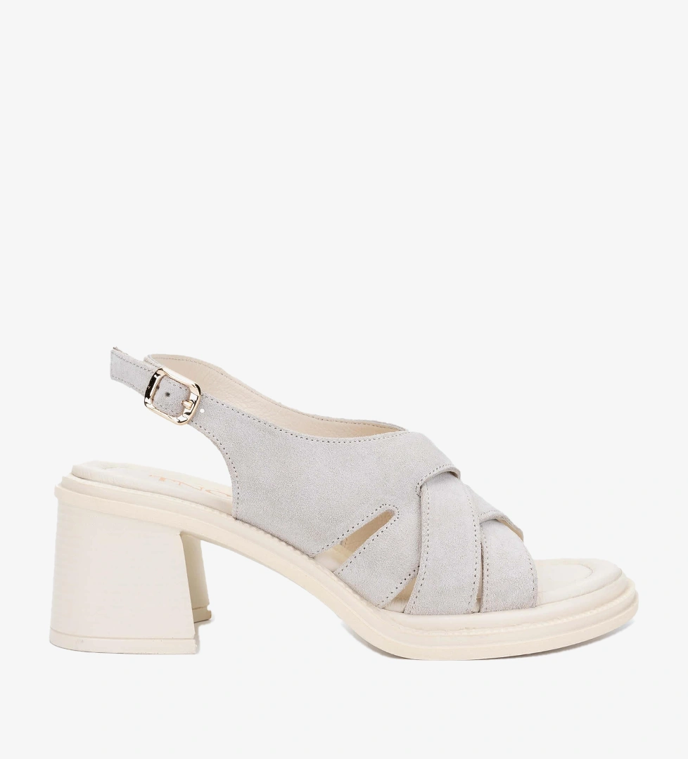 Tamer Tanca Lacivert Süet Tamer Tanca Hakiki Deri Kadın Topuklu Sandalet