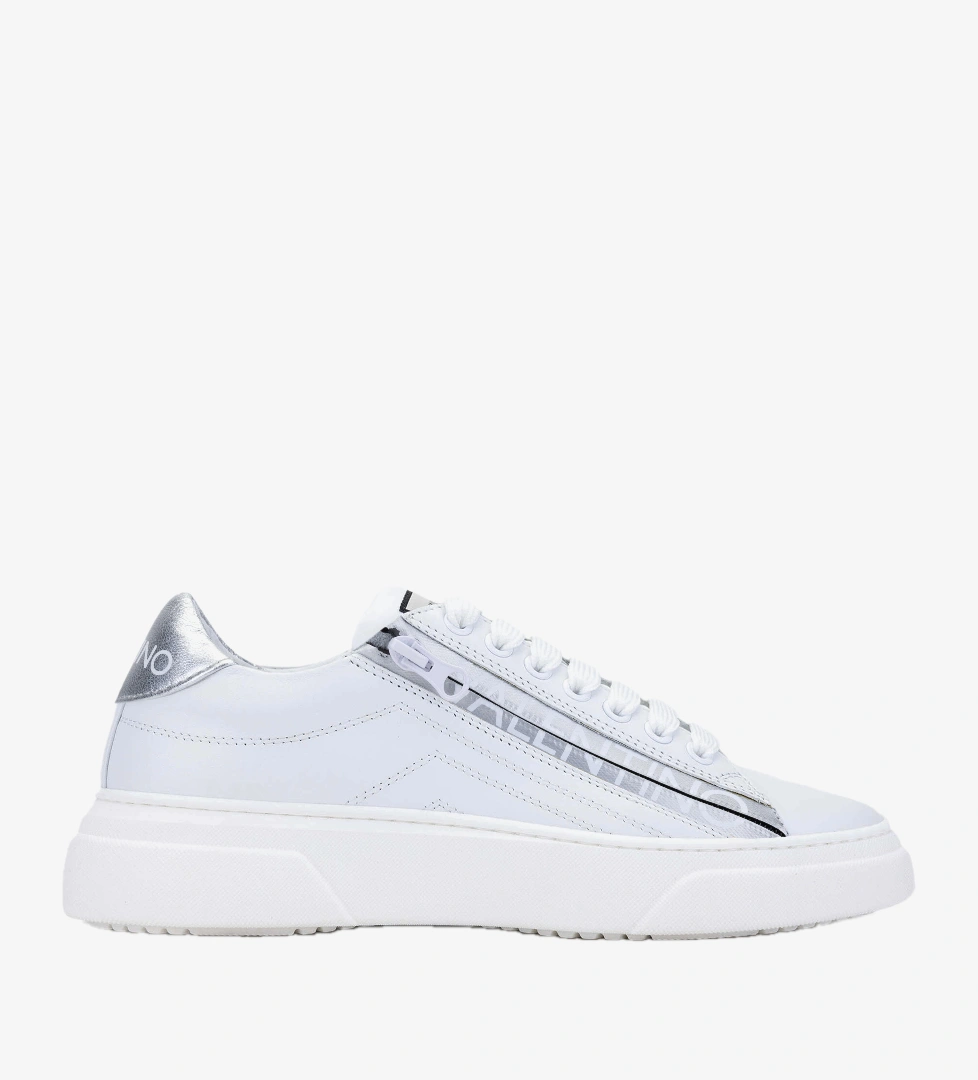 Mario Valentino Kadın Hakiki Deri Beyaz/Gümüş Sneakers & Spor Ayakkabı
