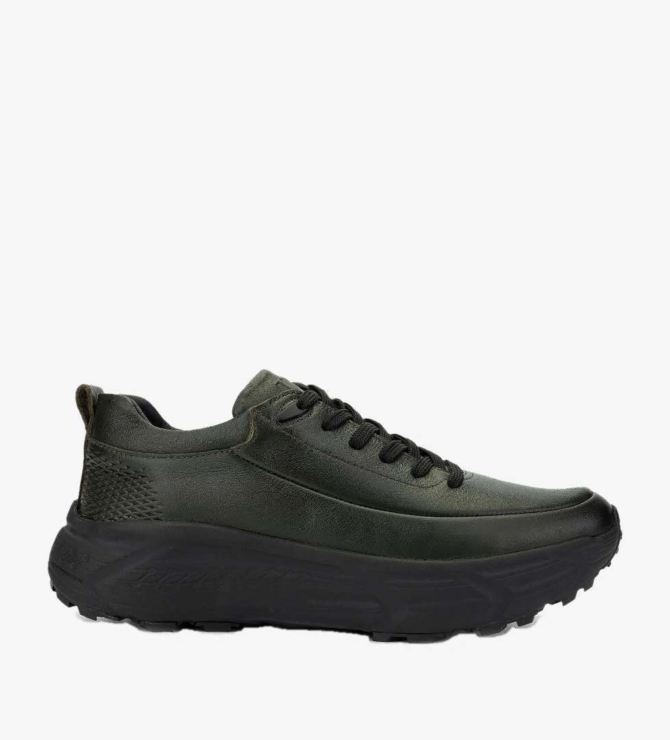 Tamer Tanca Erkek Hakiki Deri Haki Analin Sneakers & Spor Ayakkabı