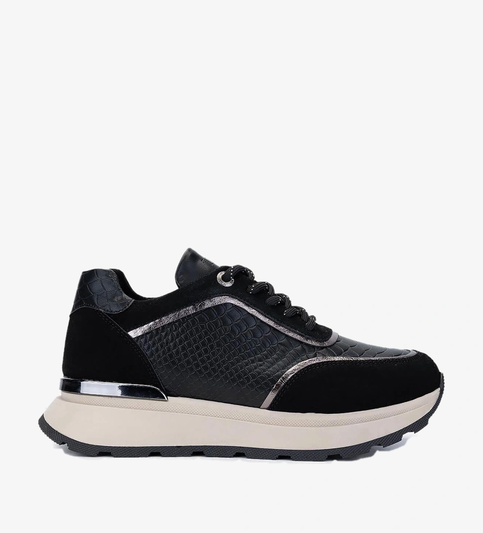 Tamer Tanca Kadın Vegan Siyah Sneakers & Spor Ayakkabı