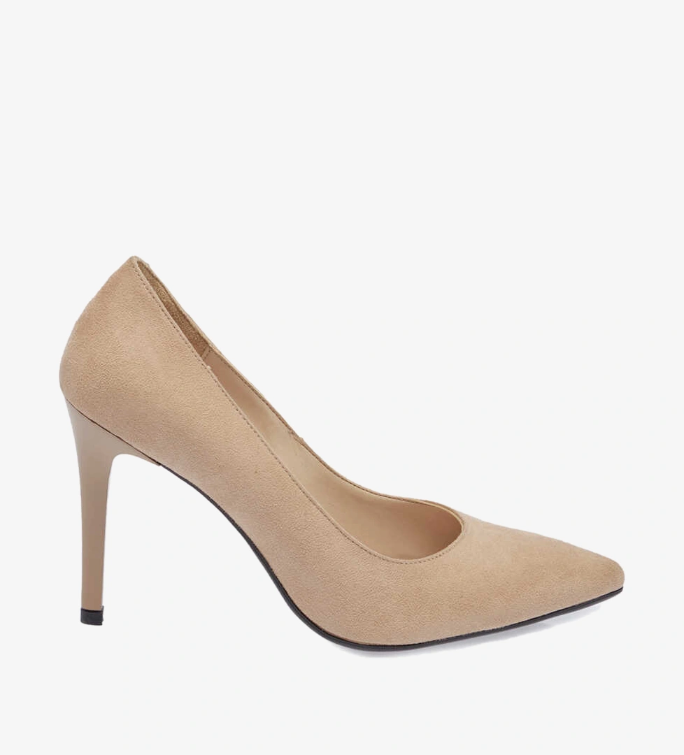 Tergan Bej Tergan Vegan Stiletto