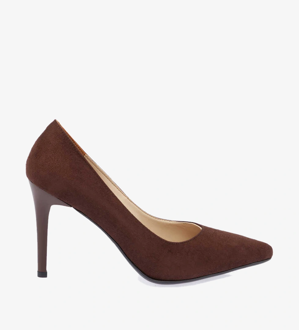 Tergan Kahverengi Tergan Vegan Stiletto