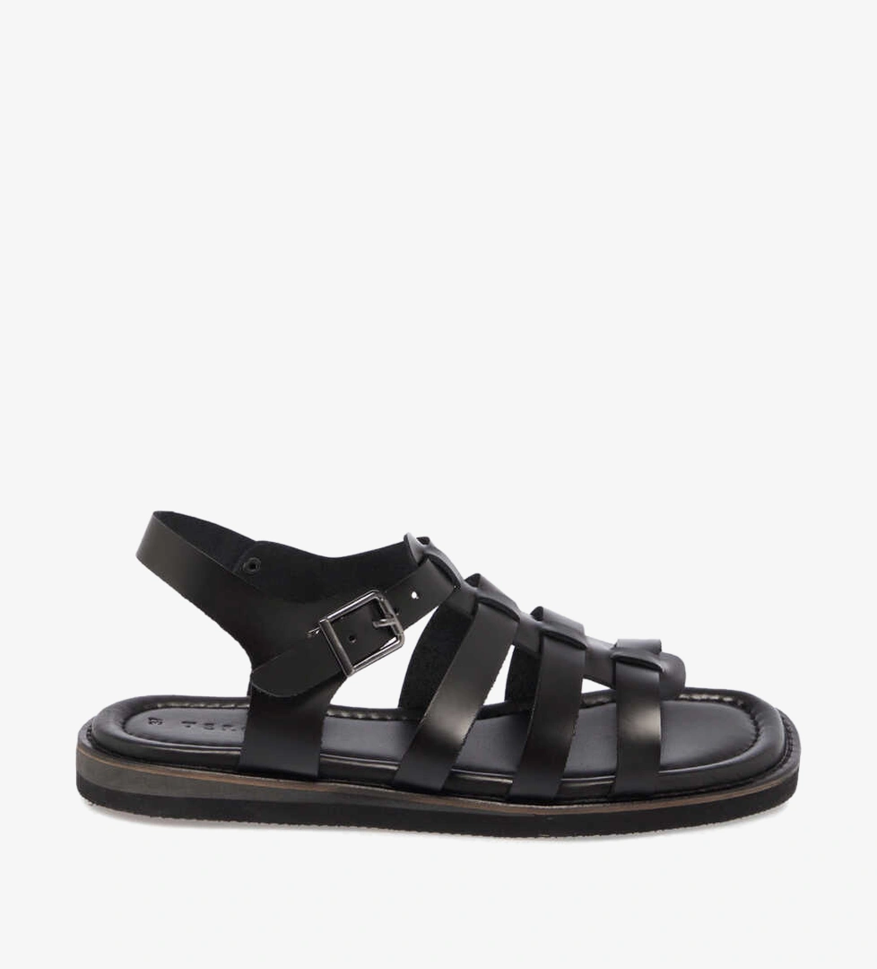 Siyah Hakiki Deri Kadın Sandalet - K24Y1SN67127-A23