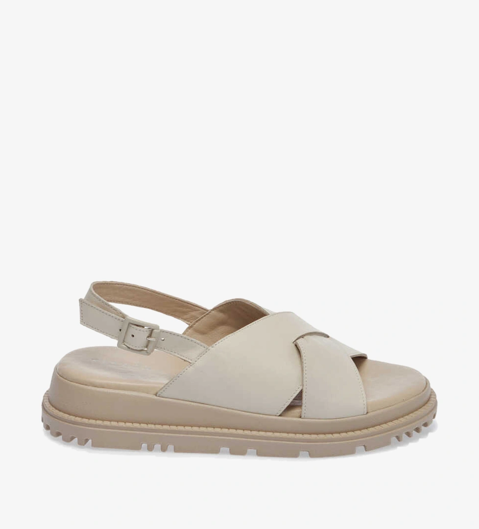 Bej Hakiki Deri Kadın Sandalet - K24Y1SN67140-A25