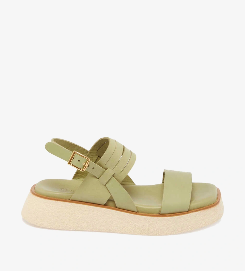 Yeşil Hakiki Deri Kadın Sandalet - K24Y1SN67260-G81