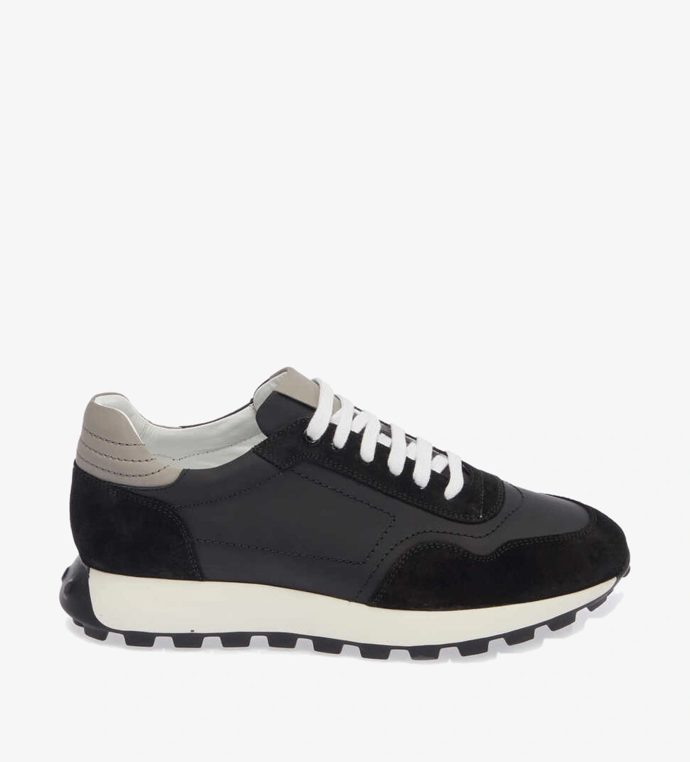 Siyah Hakiki Deri Erkek Sneaker - E24I1AY56734-A01
