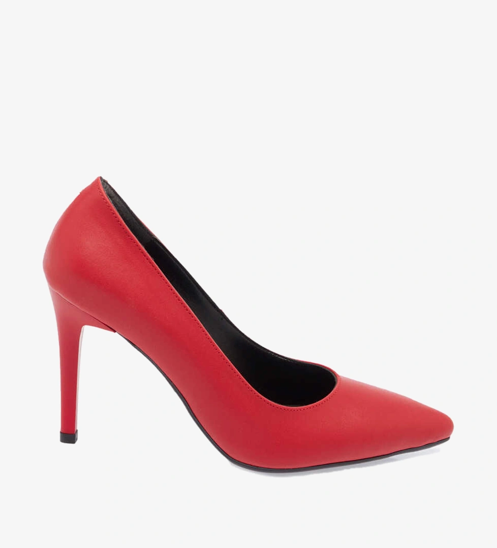 Tergan Kırmızı Tergan Vegan Stiletto