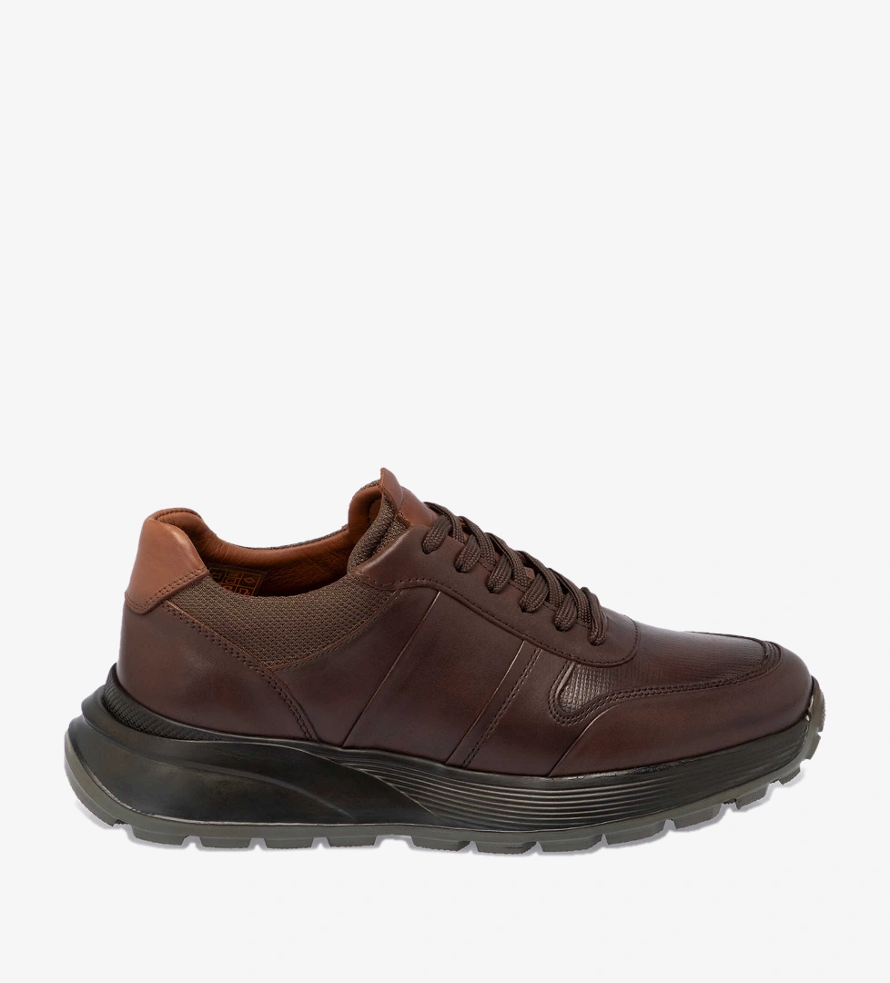 Kahverengi Hakiki Deri Erkek Sneaker - E24S1AY57056-A24