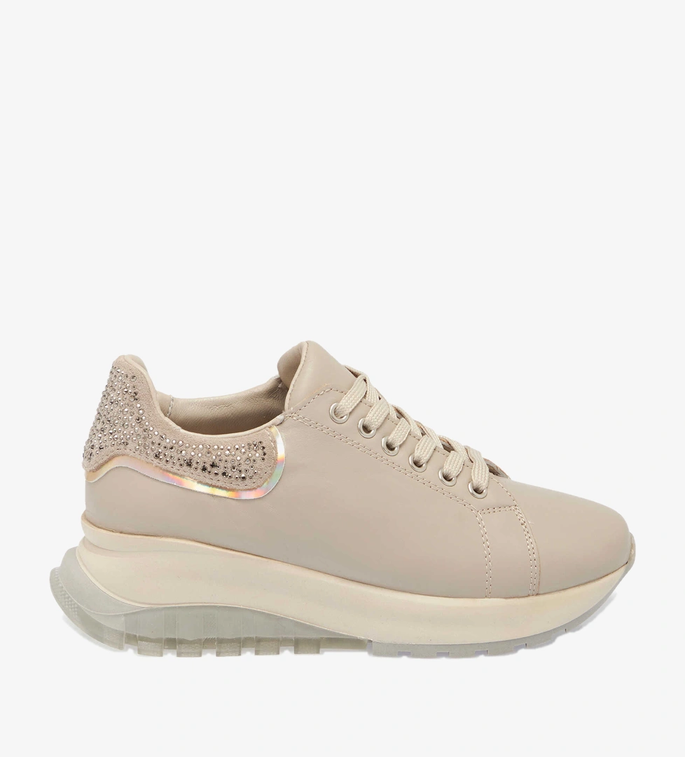 Gri Hakiki Deri Kadın Sneaker - K24S1AY67534-B43
