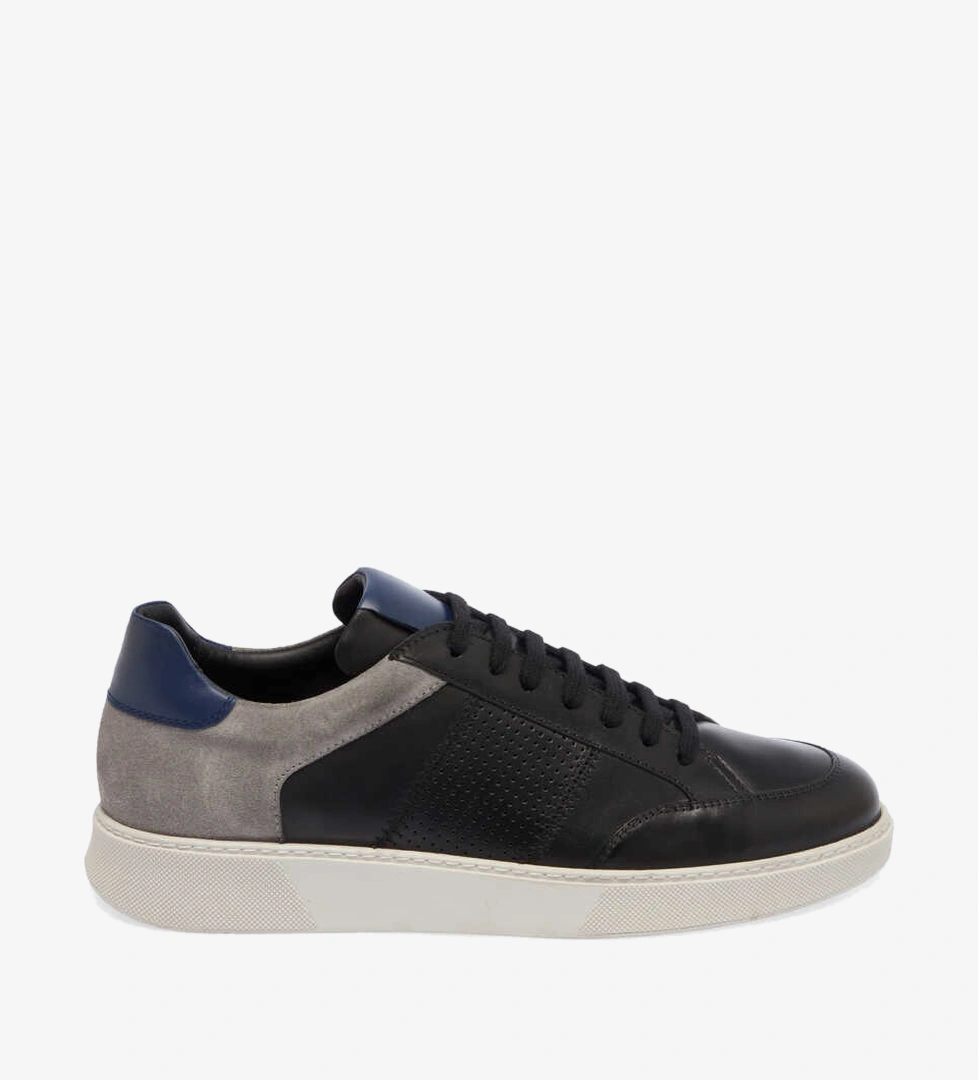 Siyah Hakiki Deri Erkek Sneaker - E24I1AY56864-A43