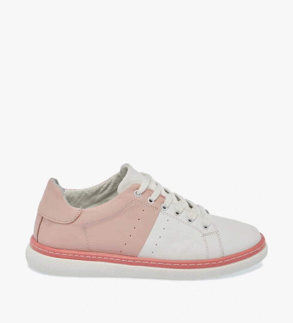 Beyaz Hakiki Deri Kadın Sneaker - K24I1AY67339-T5O