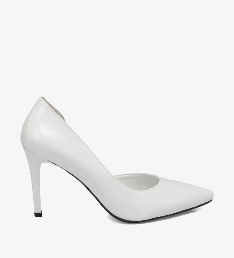Tergan Beyaz Tergan Vegan Stiletto