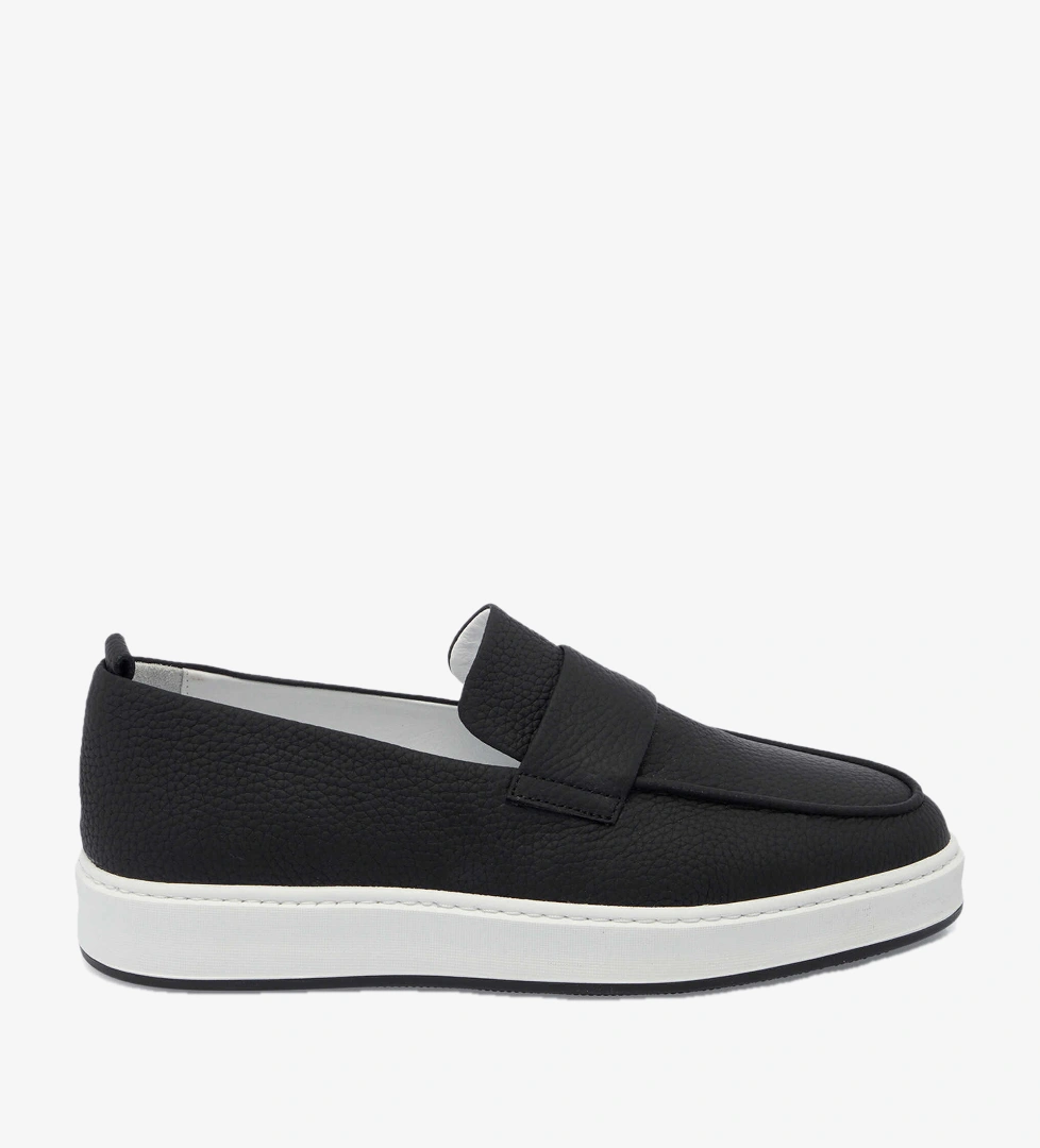 Siyah Hakiki Deri Erkek Loafer - E25I1AY57320-A23