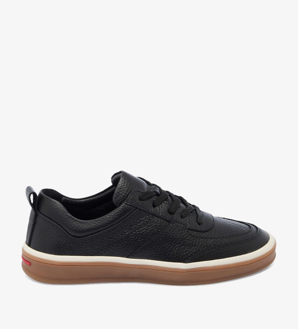 Siyah Hakiki Deri Kadın Sneaker - K25I1AY67826-A41