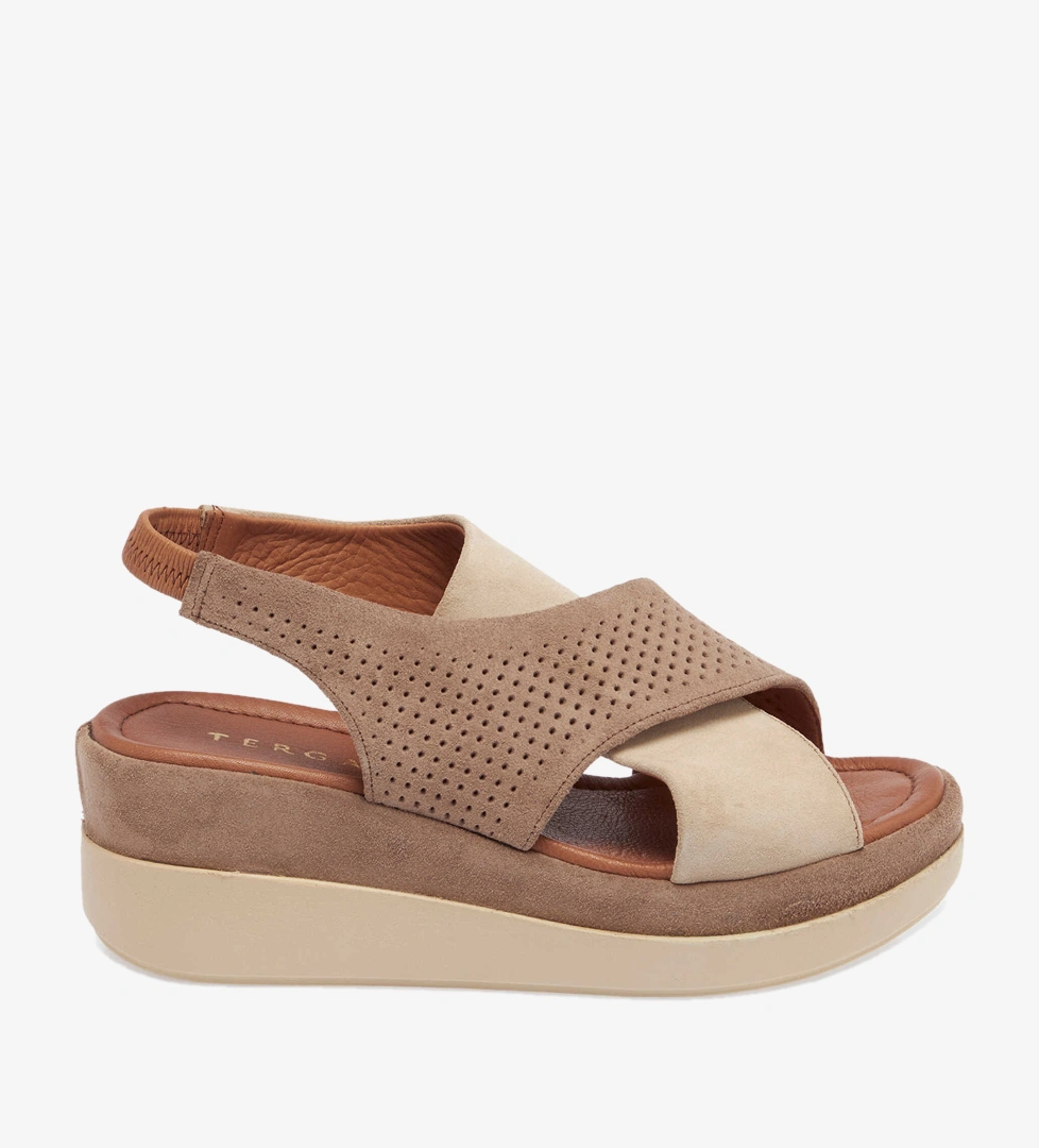 Vizon Hakiki Süet Deri Kadın Sandalet - K25Y1SN67755-A02