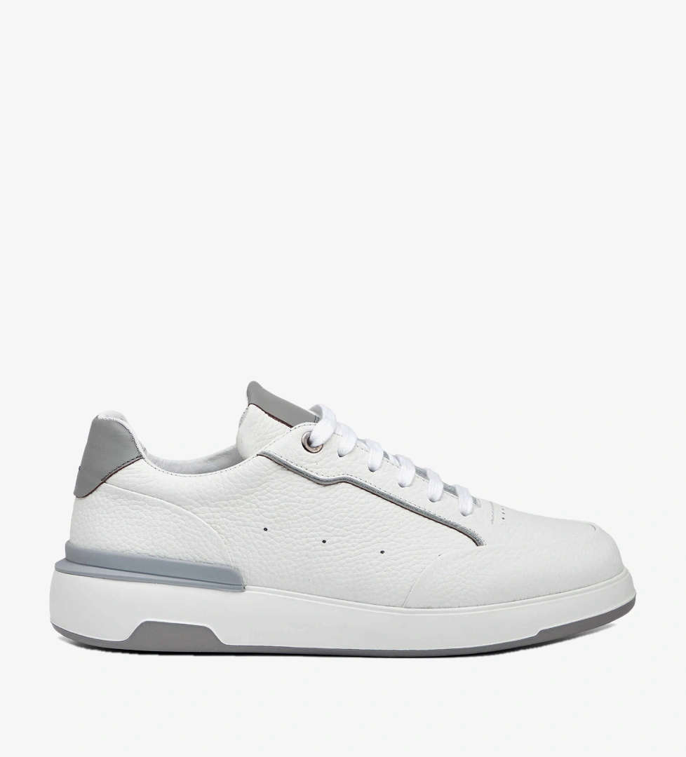 Beyaz Hakiki Deri Erkek Sneaker - E25I1AY57316-A26