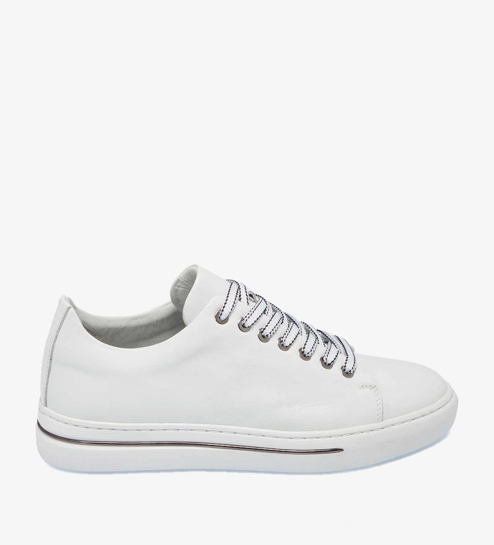 Beyaz Hakiki Deri Erkek Sneaker - E25S1AY57529-A26